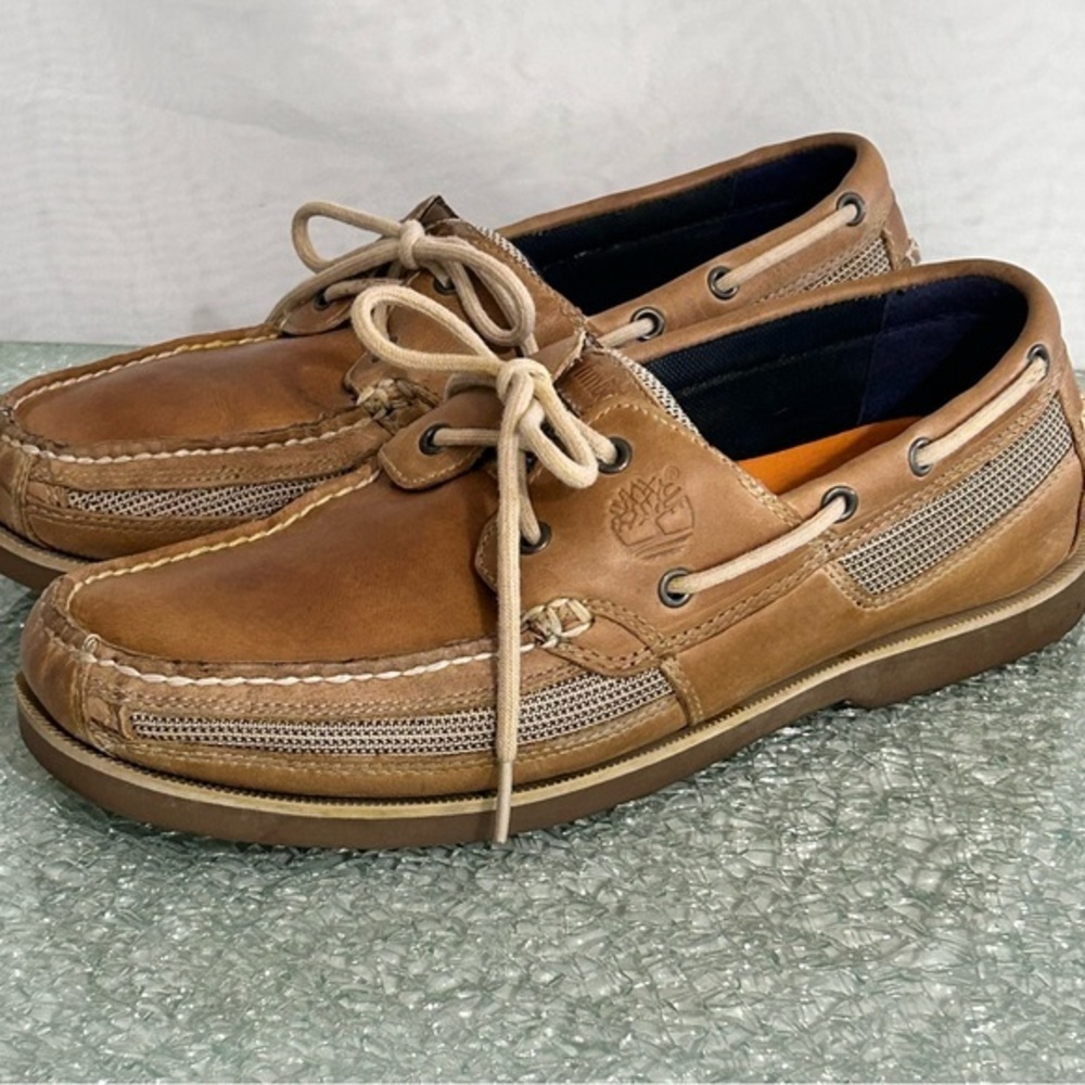 TIMBERLAND Men’s Leather Boat Shoes Size 10.5